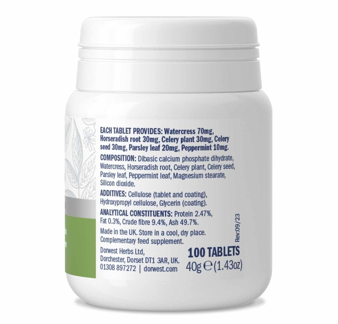 Dorwest Green Releaf Tablets For Dogs And Cats - 100