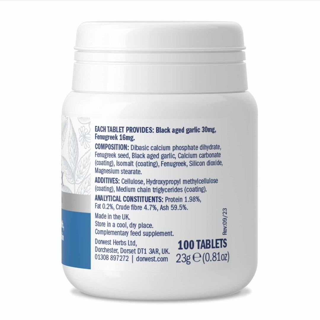 Dorwest Garlic & Fenugreek Tablets For Dogs - 100