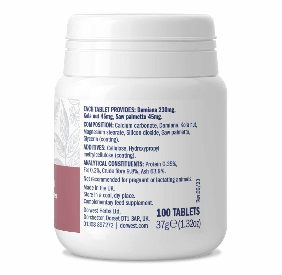 Dorwest Domiana & Kola Tablets For Dogs And Cats - 100