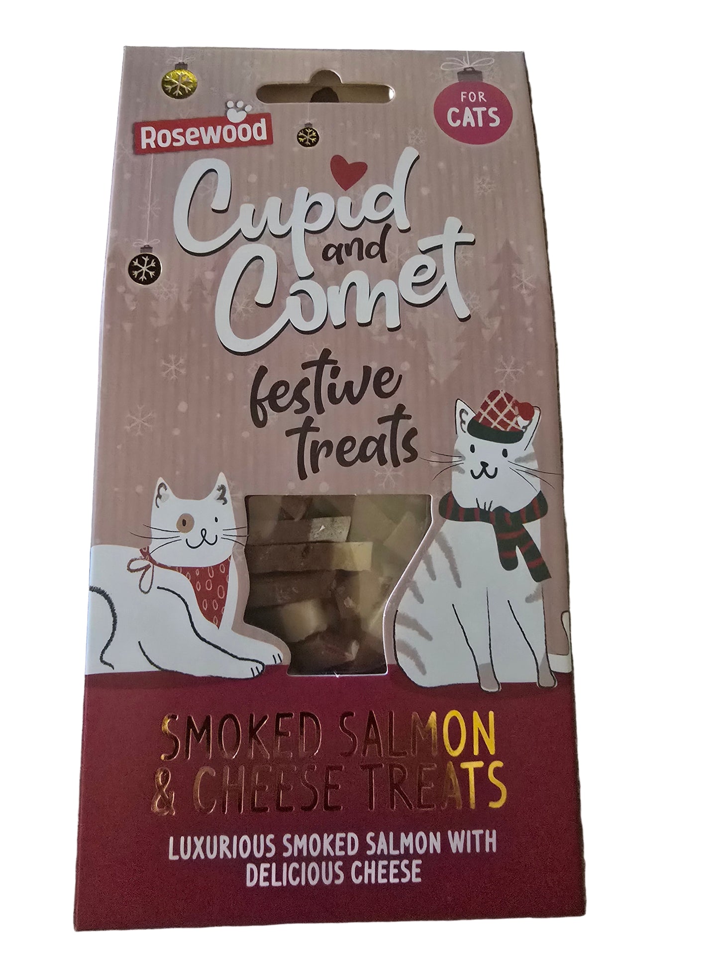 Rosewood cupid And Comet Smoked Salmon And Cheese Festive Treats 70g